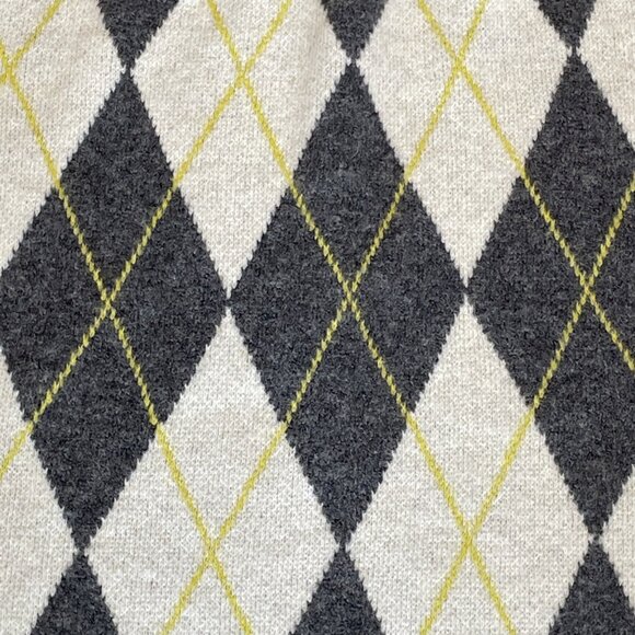 PRINGLE of Scotland x H&M Women's Argyle Midi Skirt Size L Gray Knit Preppy - Picture 2 of 10